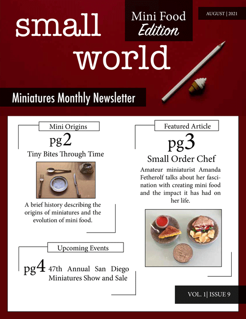 front cover of newsletter about miniatures