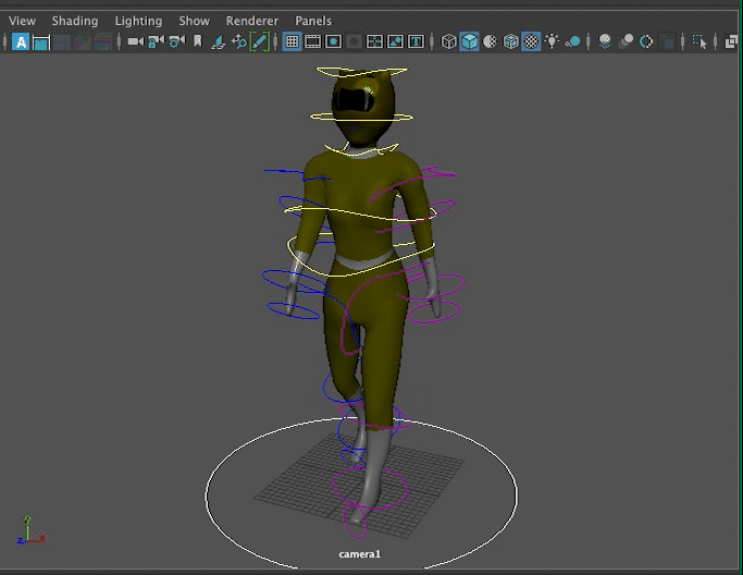 3d model of yellow power ranger